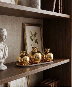 ZEYVE CERAMIC 3-PIECE POMEGRANATE SET TRAY 23x10x9cm